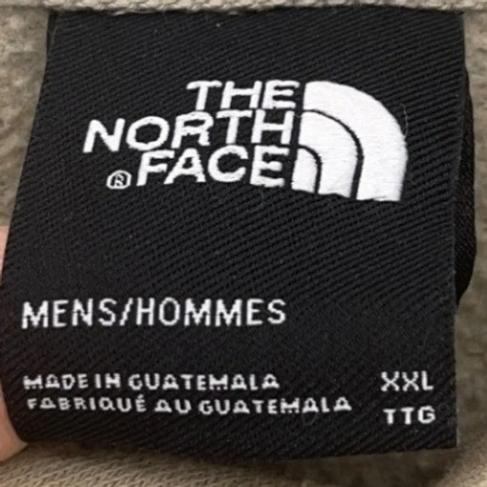 The North Face Tan Graphic Bear Hoodie XXL Mountain Landscape Pullover Mens